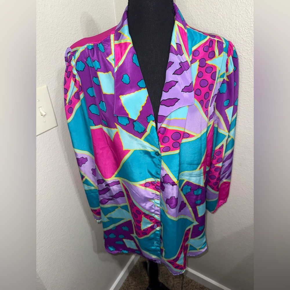 Colorful Geometric Women's Blouse